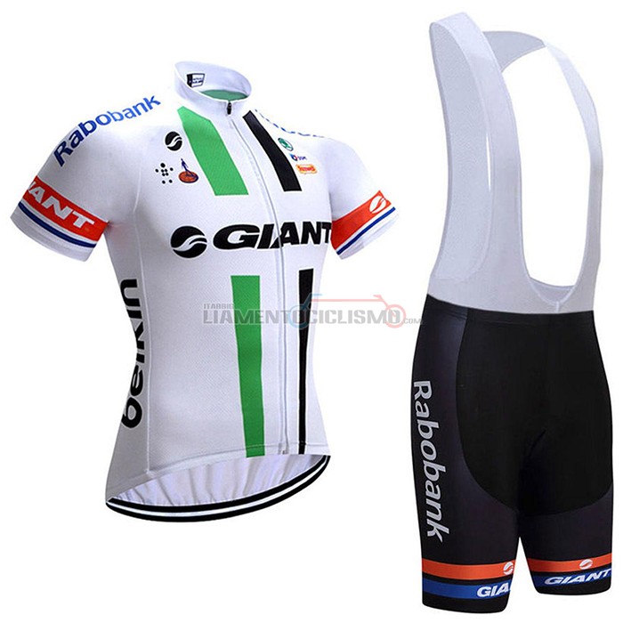 Abbigliamento Ciclismo Giant Alpecin Manica Corta 2021 Bianco